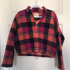 Plaid Cropped Sweater